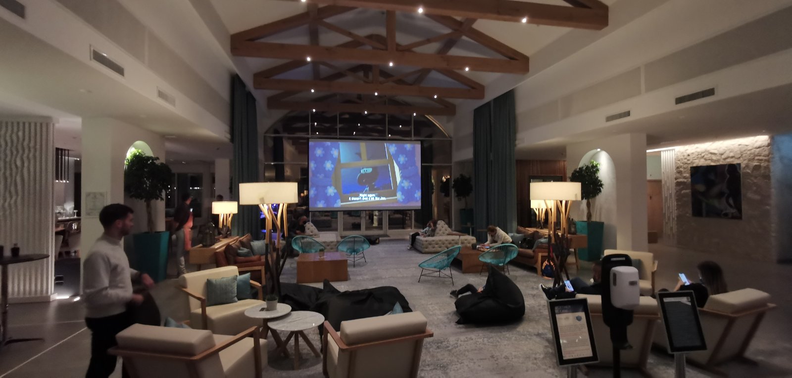 Video projection system at Hotel Chedi, Lustica Bay